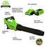 40V 500 CFM Cordless Battery Leaf Blower: 2.5 Ah Battery and Charger greenworkstools