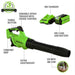 40V 500 CFM Cordless Battery Leaf Blower: 2.5 Ah Battery and Charger greenworkstools