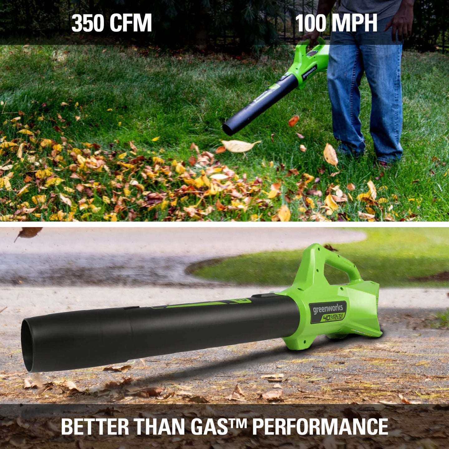 40V 16" Cordless Battery Push Mower 3pc Combo Kit, 4Ah Battery, 2Ah Battery and Charger greenworkstools