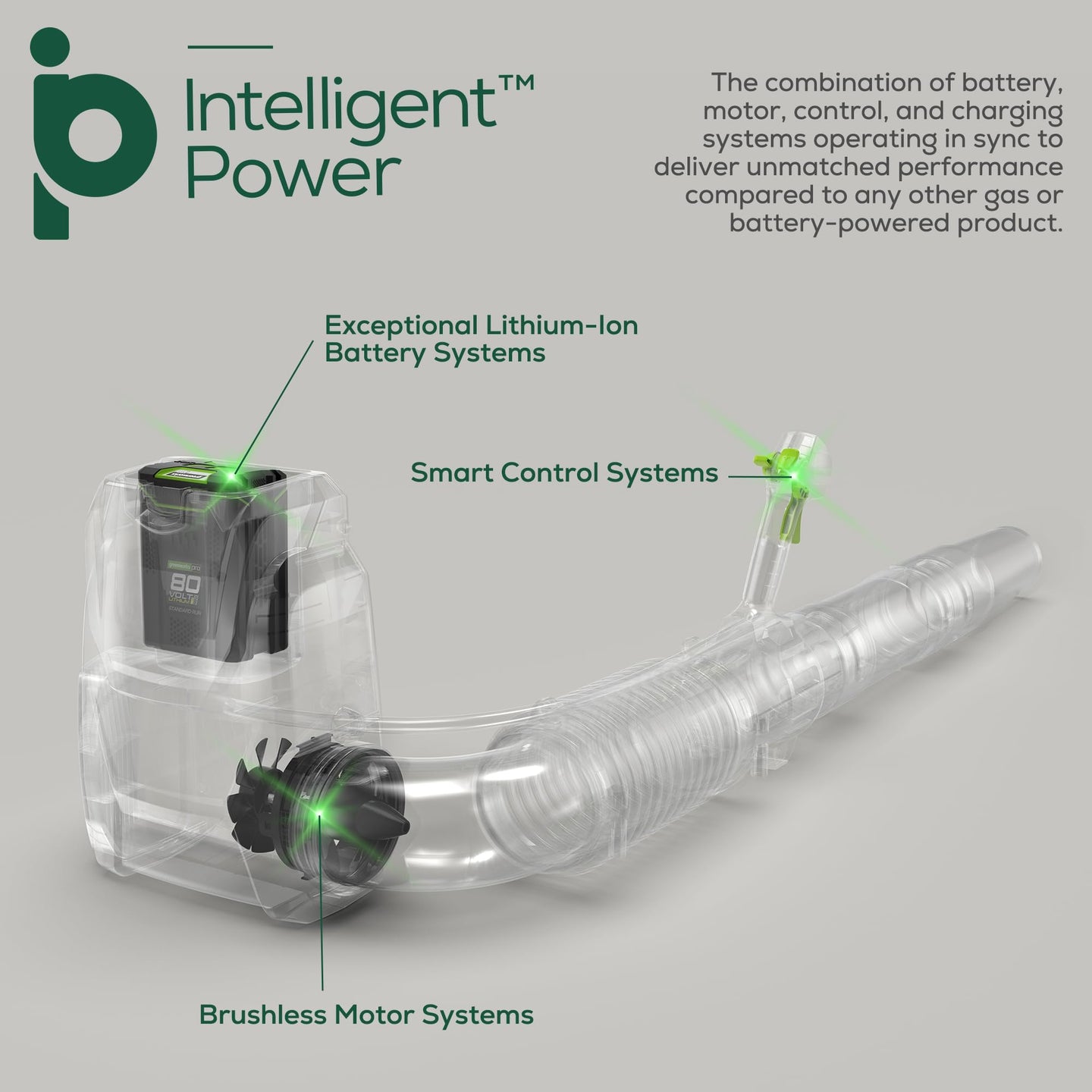 80V 610 CFM Cordless Battery Backpack Blower ,5Ah Battery and Rapid Charger greenworkstools