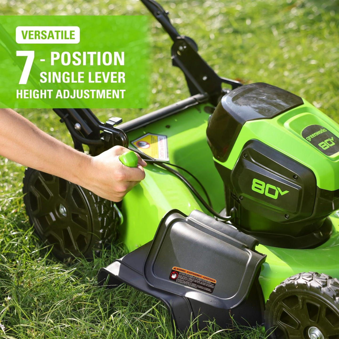 80V 21" Cordless Battery Brushless 3-in-1 Push Mower and 500CFM Axial Leaf Blower ,(2) 2.0 Ah Batteries and Rapid Charger greenworkstools
