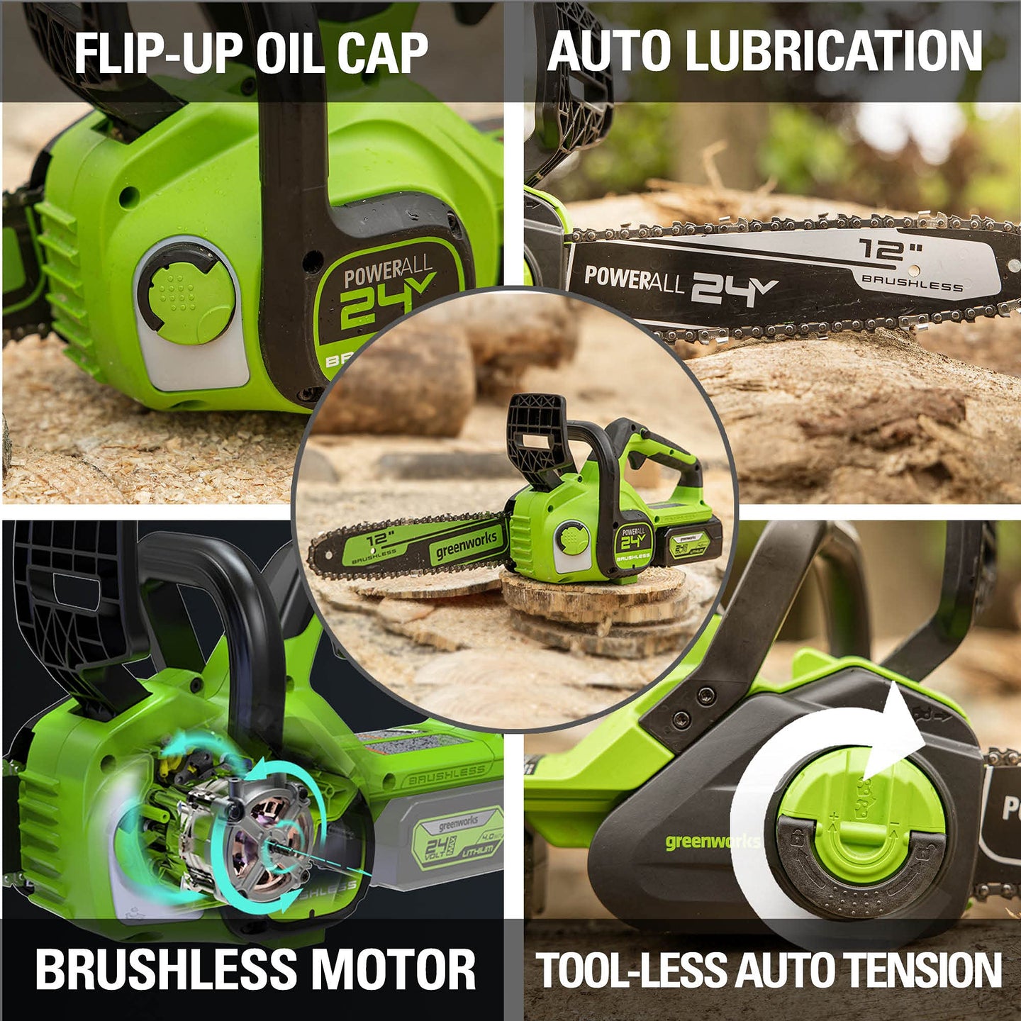 48V (24V x 2) 21" Cordless Battery Self-Propelled Mower 5PC Combo Kit: (2) 5.0Ah Batteries and Chargers greenworkstools
