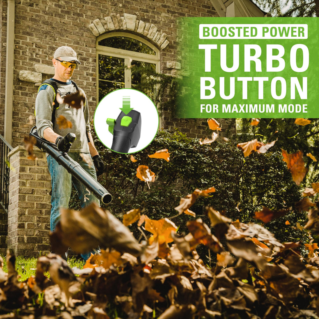 80V 610 CFM Cordless Battery Backpack Blower ,5Ah Battery and Rapid Charger greenworkstools
