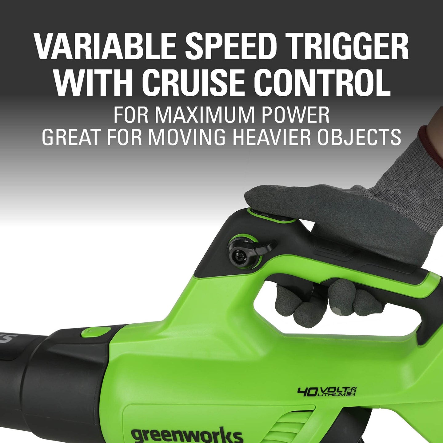 40V 500 CFM Cordless Battery Leaf Blower: 2.5 Ah Battery and Charger greenworkstools