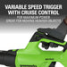 40V 500 CFM Cordless Battery Leaf Blower: 2.5 Ah Battery and Charger greenworkstools