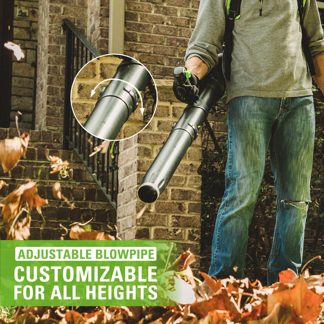 80V 610 CFM Cordless Battery Backpack Blower ,5Ah Battery and Rapid Charger greenworkstools
