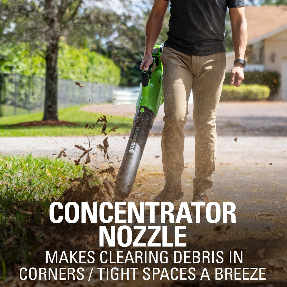 40V 500 CFM Cordless Battery Leaf Blower: 2.5 Ah Battery and Charger greenworkstools