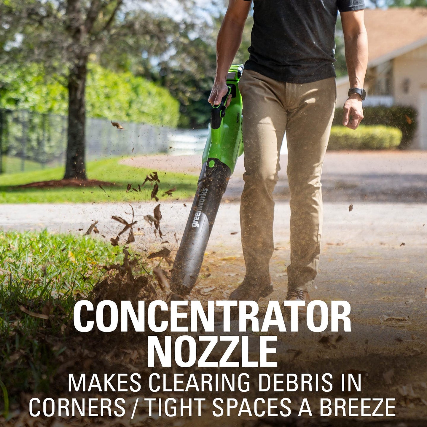 40V 500 CFM Cordless Battery Leaf Blower: 2.5 Ah Battery and Charger greenworkstools