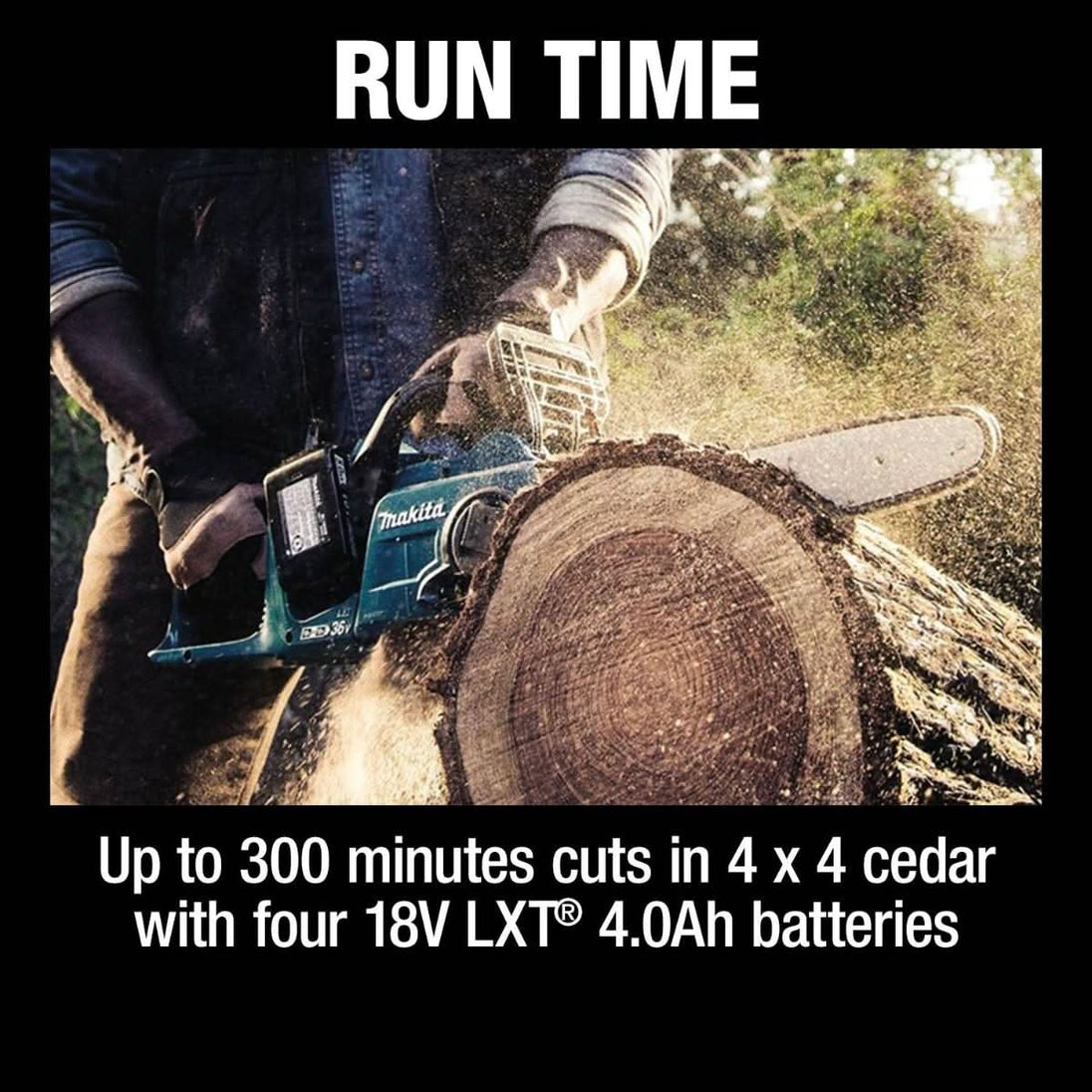 Makita XCU04CM 36V (18V X2) LXT Brushless 16" Chain Saw Kit (4.0Ah) Makita