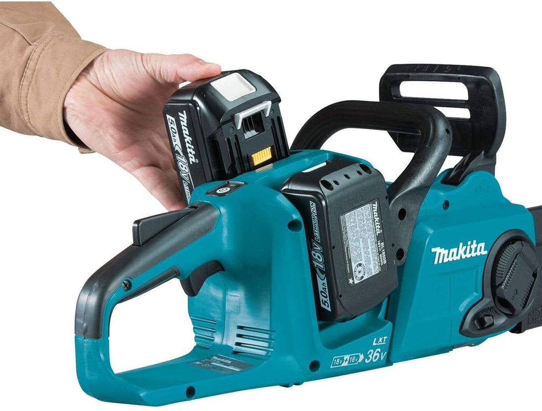 Makita XCU04PT1 18V X2 (36V) LXT Brushless Cordless 16" Chain Saw 5.0Ah Kit w/ 4 Batteries Makita