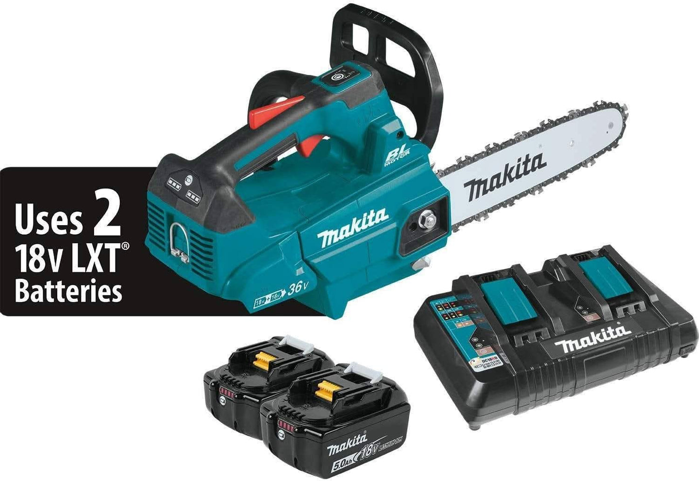 Makita XCU08PT 36V (18V X2) LXT Brushless 14" Top Handle Chain Saw Kit (5.0Ah) Makita
