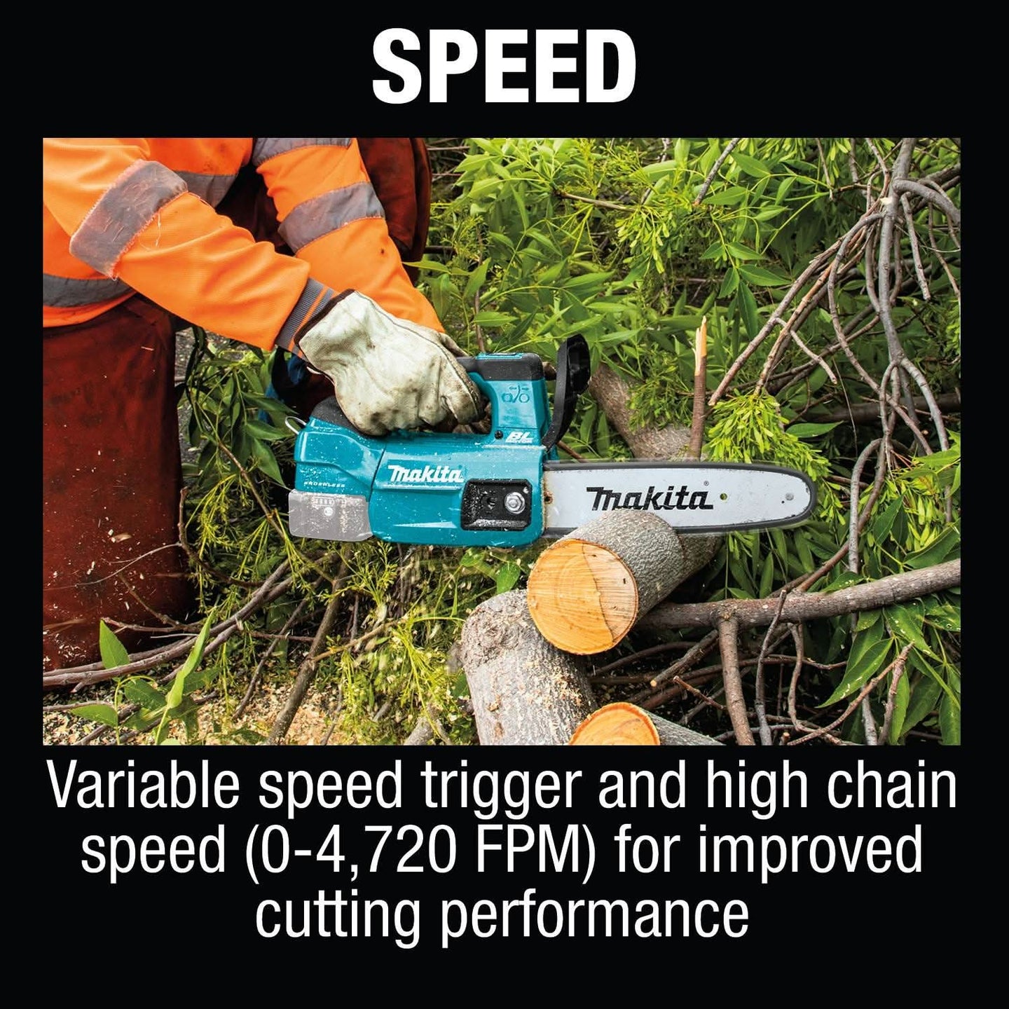 Makita XCU10Z 18V LXT Lithium-Ion Brushless Cordless 12" Top Handle Chain Saw, Tool Only Makita