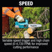 Makita XCU10Z 18V LXT Lithium-Ion Brushless Cordless 12" Top Handle Chain Saw, Tool Only Makita