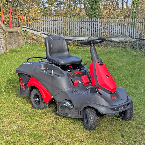Crytec 26 inch Ride On Petrol Lawn Mower 224cc Mulcher Crytec