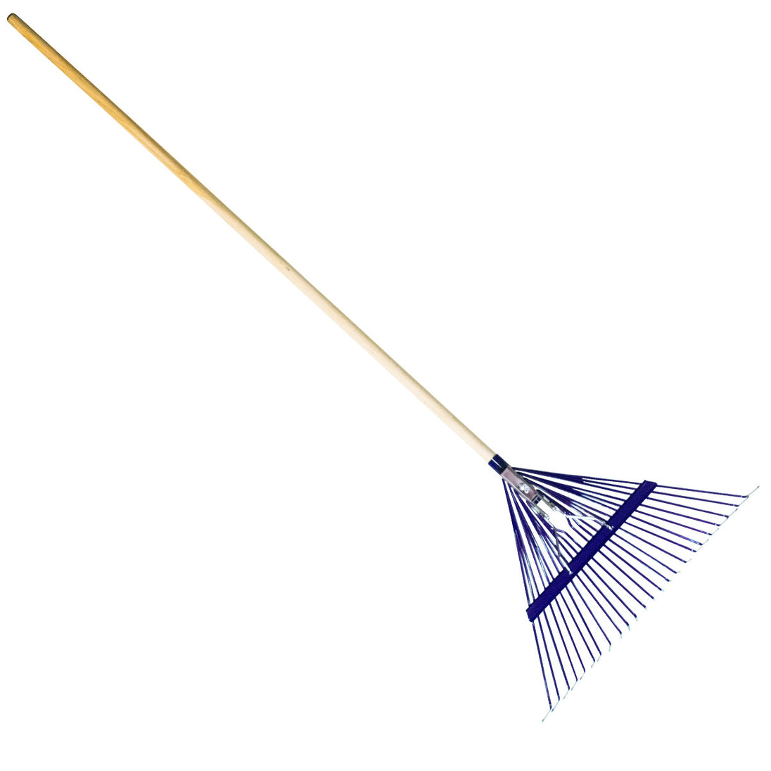 Russo 24-Tine Leaf Rake w/ 48 In. Hardwood Handle - Blue Russo
