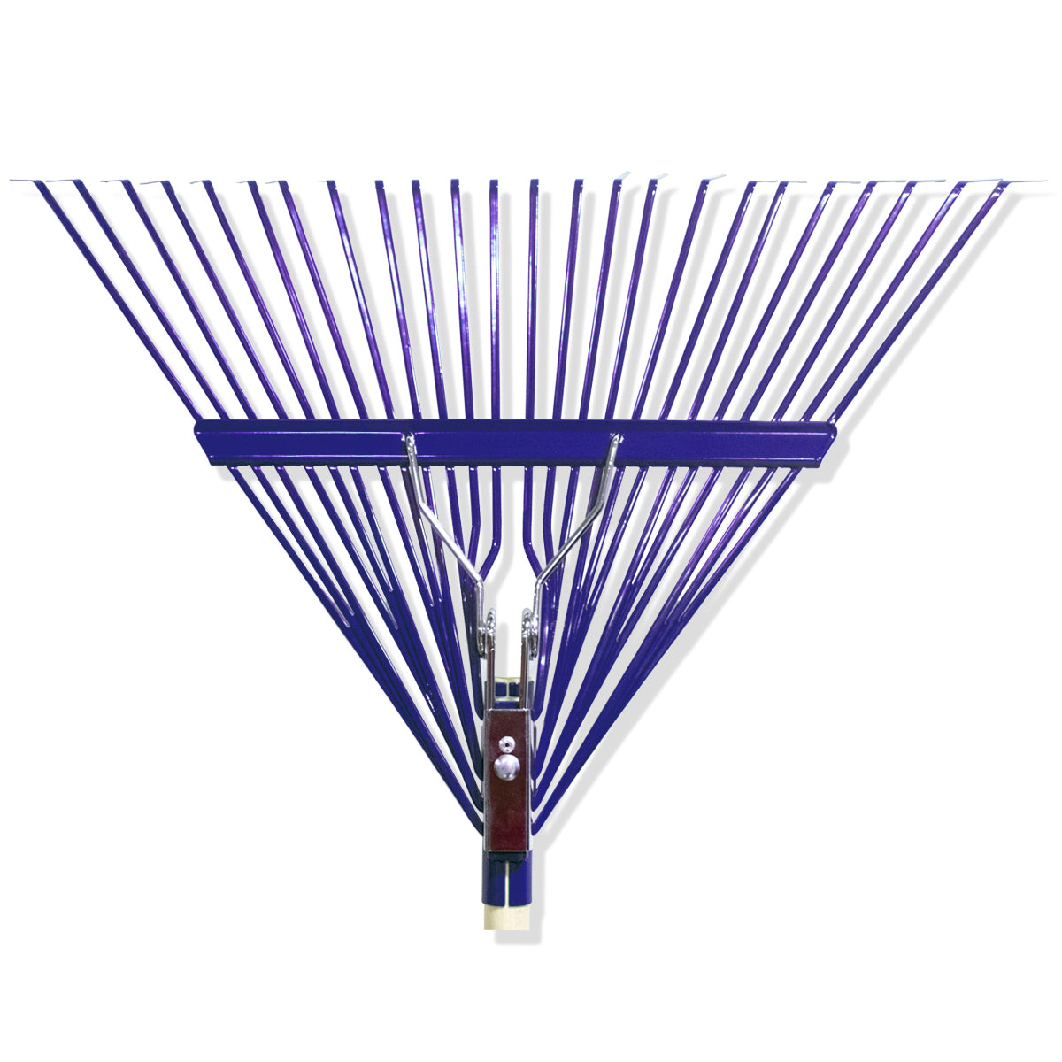 Russo 24-Tine Leaf Rake w/ 48 In. Hardwood Handle - Blue Russo