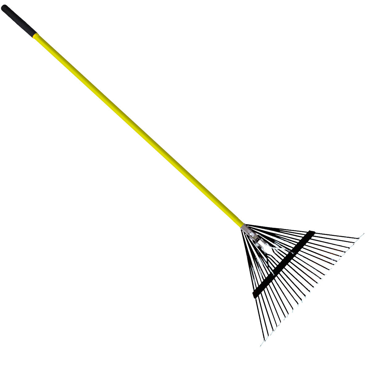 Russo 24-Tine Leaf Rake w/ 54 In. Fiberglass Handle - Black Russo
