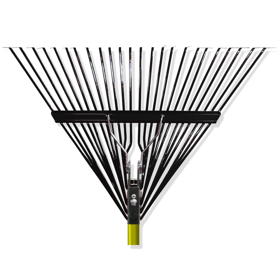 Russo 24-Tine Leaf Rake w/ 54 In. Fiberglass Handle - Black Russo