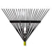 Russo 24-Tine Leaf Rake w/ 54 In. Fiberglass Handle - Black Russo