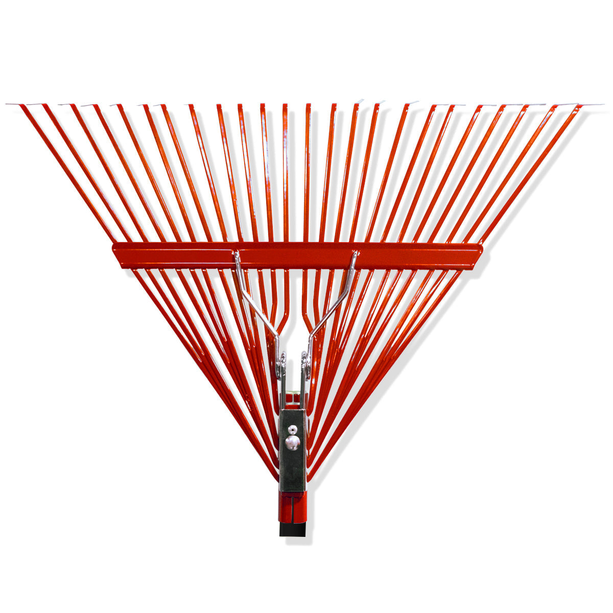 Russo 24-Tine Leaf Rake w/ 48 In. Steel Handle - Red Russo