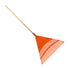 Russo 30-Tine Poly Leaf Rake w/ 48 In. Hardwood Handle - Orange Russo