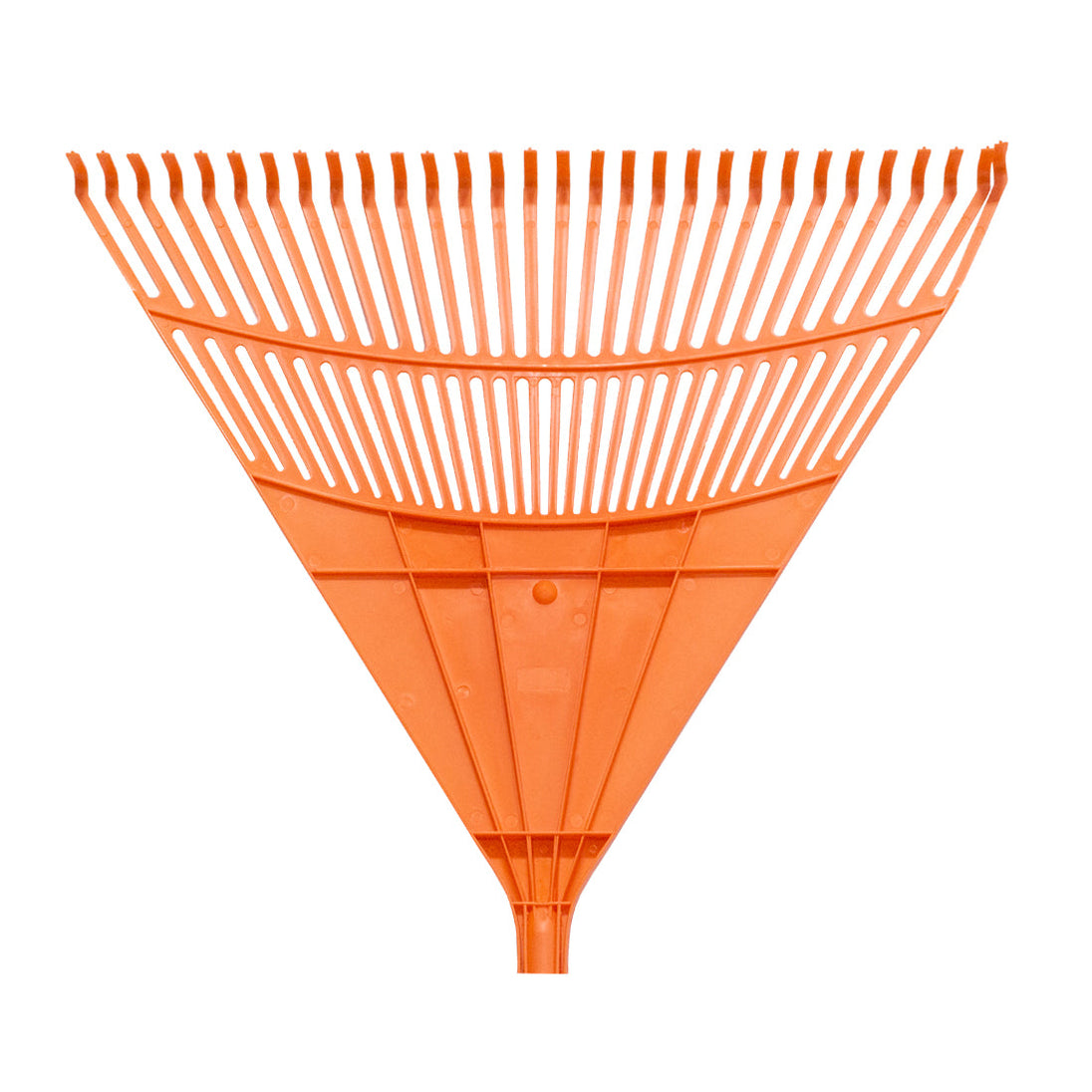 Russo 30-Tine Poly Leaf Rake w/ 48 In. Hardwood Handle - Orange Russo