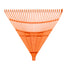 Russo 30-Tine Poly Leaf Rake w/ 48 In. Hardwood Handle - Orange Russo