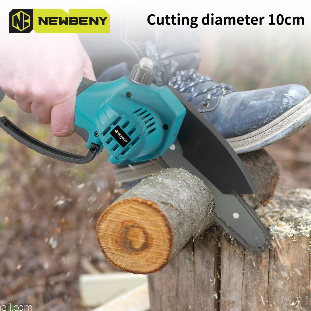 NewBeny Cordless 6" Chainsaw & 25mm Pruning Shears Combo Kit With 2 Batteries and Charger NEWBENY