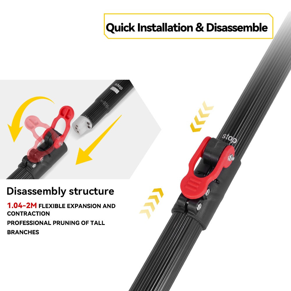 NewBeny Cordless 6" Chainsaw & 30mm Pruning Shears & 2m Telescoping Pole Combo Kit [2 batteries and a charger included] NEWBENY