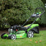 46cm 149cc 4-Stroke Petrol Lawnmower - Hand-Propelled Manual Grass Cutter Mower Loops